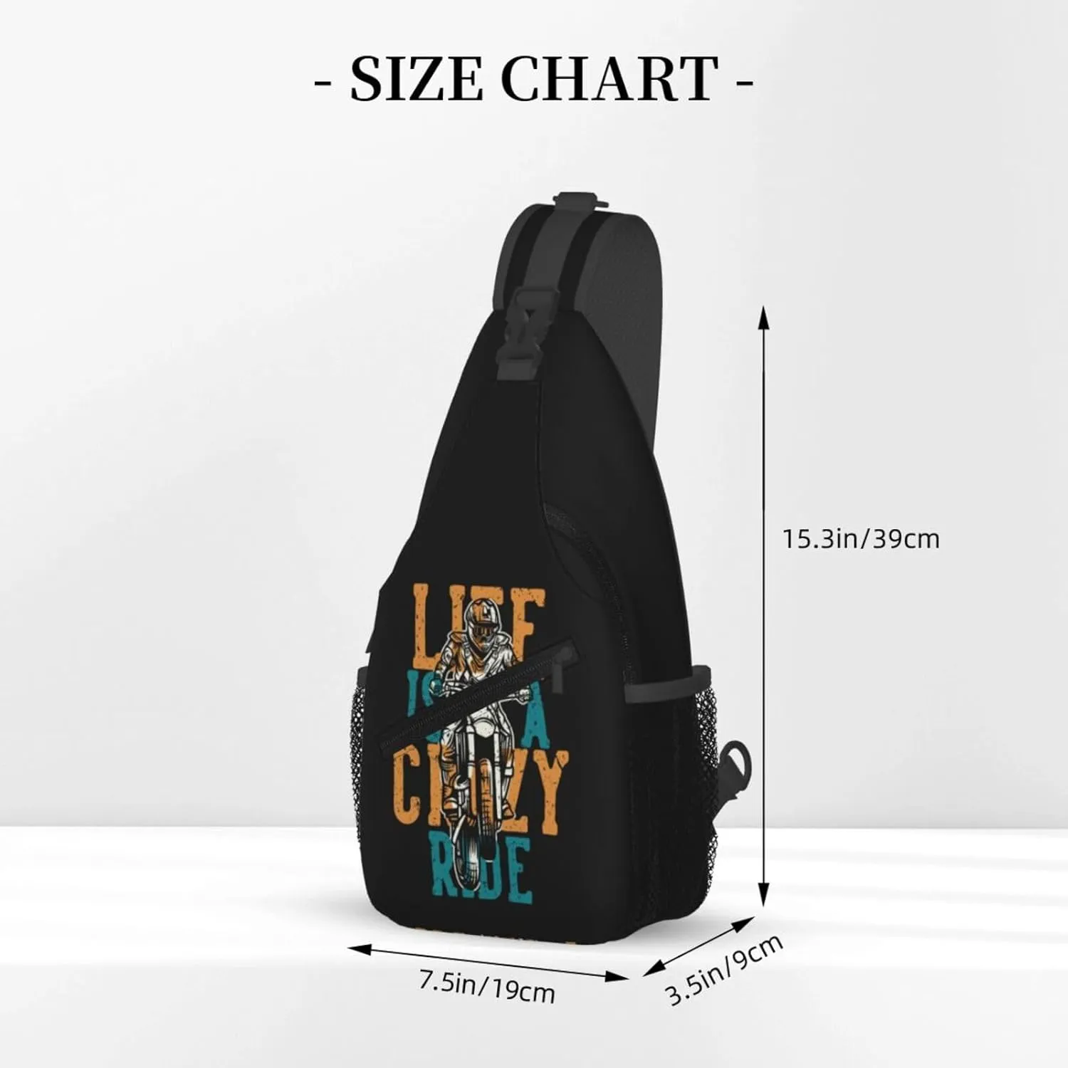 Motocross Dirt Bike Racing Flying Jump Sling Bag Adjustable Crossbody Bag Casual Chest Bags Travel Shoulder Backpack