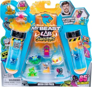 MrBeast Lab Swarms Series 2, Atomic Series 12 Pack – Crab Cat, Add Water, Shake The Test Tube and Reveal 2 of 12, 1-inch (2.5 cm) MrBeast Swarms Collectible Micro Beasts. 85  to Collect!