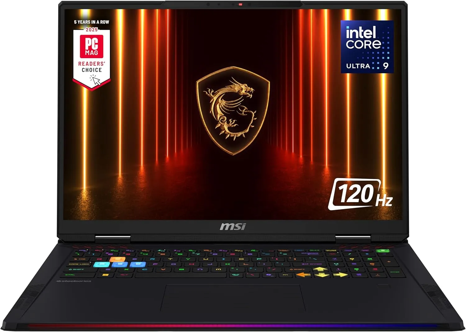 MSI Raider 18 HX AI 18” 120Hz UHD  Gaming Laptop: Intel Core U9-285HX, NVIDIA Geforce RTX 5090, 64GB DDR5, 2TB NVMe SSD, Thunderbolt 5, Wi-Fi 7, Win 11 Pro: Black A2XWJG-069US