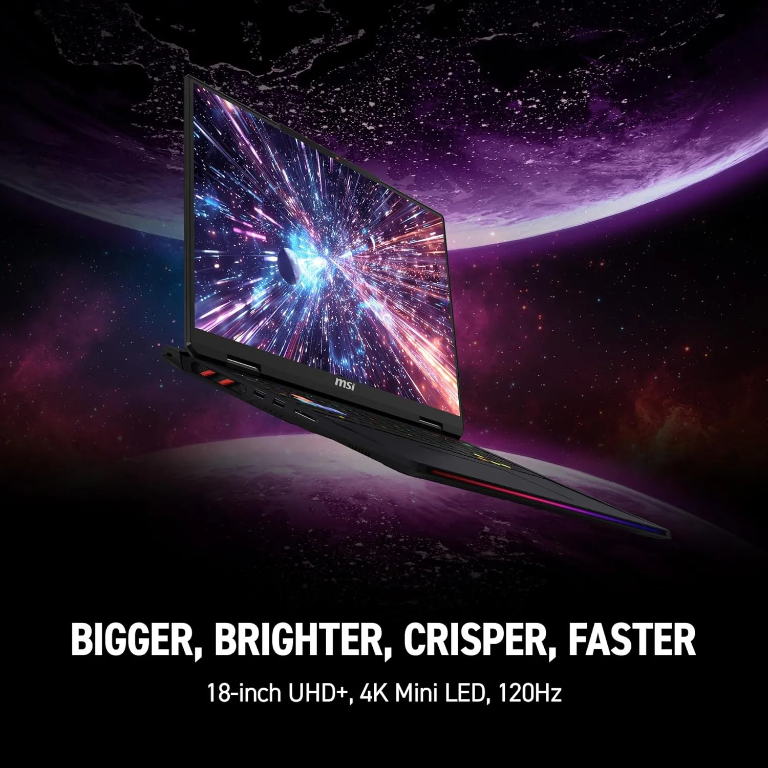 MSI Raider 18 HX AI 18” 120Hz UHD  Gaming Laptop: Intel Core U9-285HX, NVIDIA Geforce RTX 5090, 64GB DDR5, 2TB NVMe SSD, Thunderbolt 5, Wi-Fi 7, Win 11 Pro: Black A2XWJG-069US