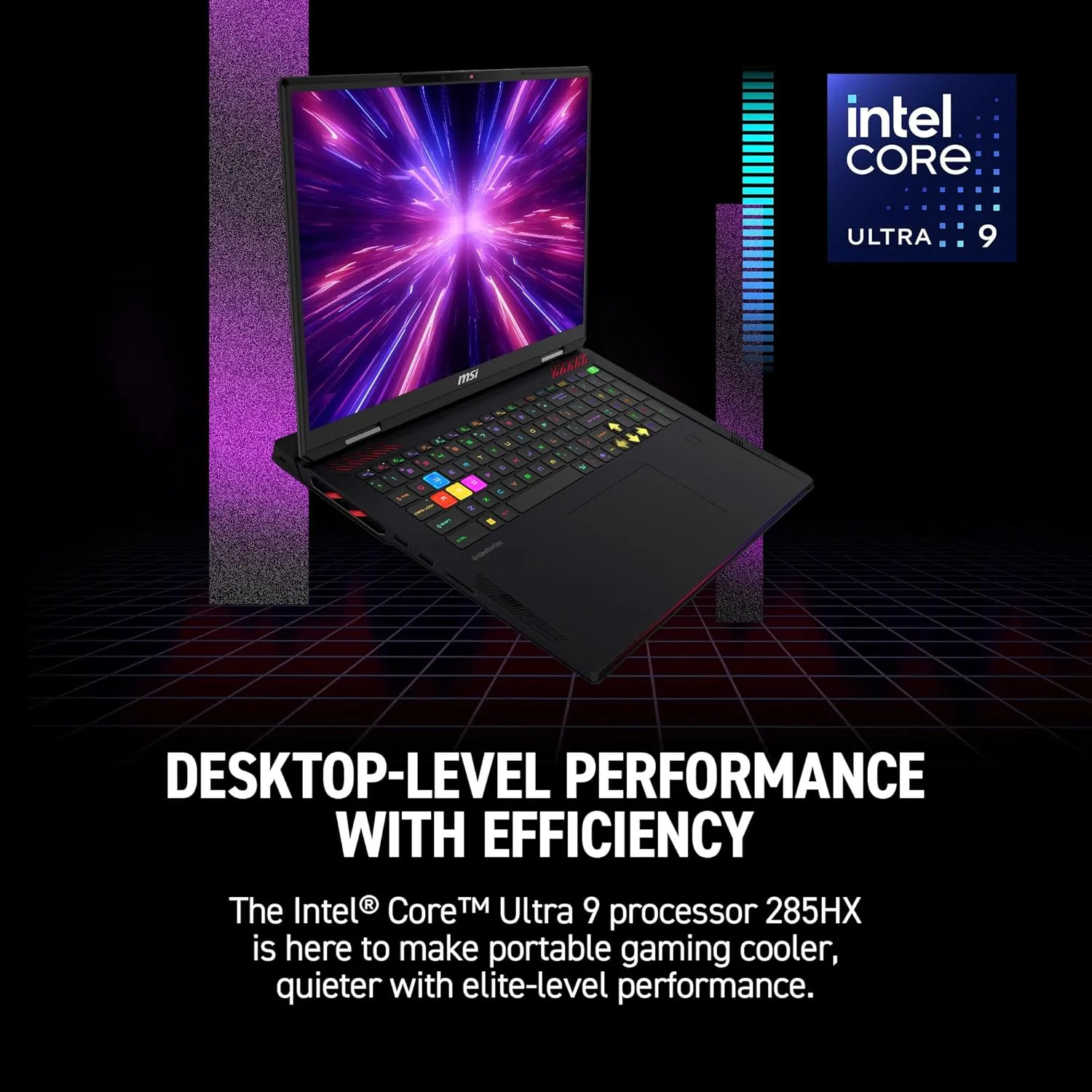 MSI Raider 18 HX AI 18” 120Hz UHD  Gaming Laptop: Intel Core U9-285HX, NVIDIA Geforce RTX 5090, 64GB DDR5, 2TB NVMe SSD, Thunderbolt 5, Wi-Fi 7, Win 11 Pro: Black A2XWJG-069US
