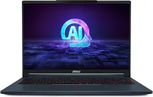 MSI Stealth 16 AI Studio 16” 240Hz QHD  Gaming Laptop: Intel Core Ultra 9-185H, NVIDIA Geforce RTX 4070, 64GB DDR5, 1TB NVMe SSD, Thunderbolt 4, Win 11 Pro: Star Blue A1VGG-036US