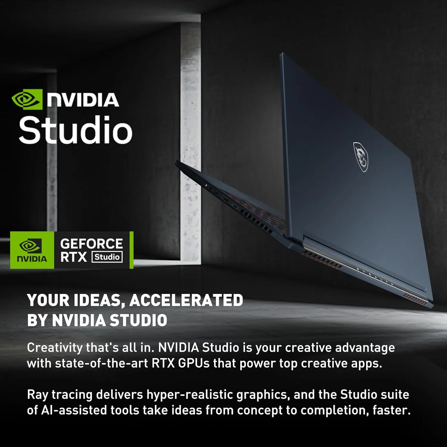 MSI Stealth 16 AI Studio 16” 240Hz QHD  Gaming Laptop: Intel Core Ultra 9-185H, NVIDIA Geforce RTX 4070, 64GB DDR5, 1TB NVMe SSD, Thunderbolt 4, Win 11 Pro: Star Blue A1VGG-036US