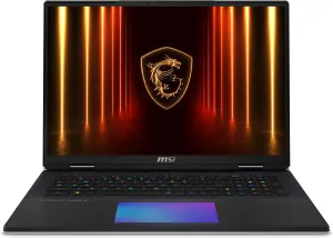 MSI Titan 18 HX AI 18" 120Hz MiniLED UHD  Gaming Laptop: Intel Ultra 9-285HX, NVIDIA Geforce RTX 5090, 64GB DDR5, 6TB NVMe SSD, Thunderbolt 5, Wi-Fi 7, Win 11 Pro: Black A2XWJG-614US