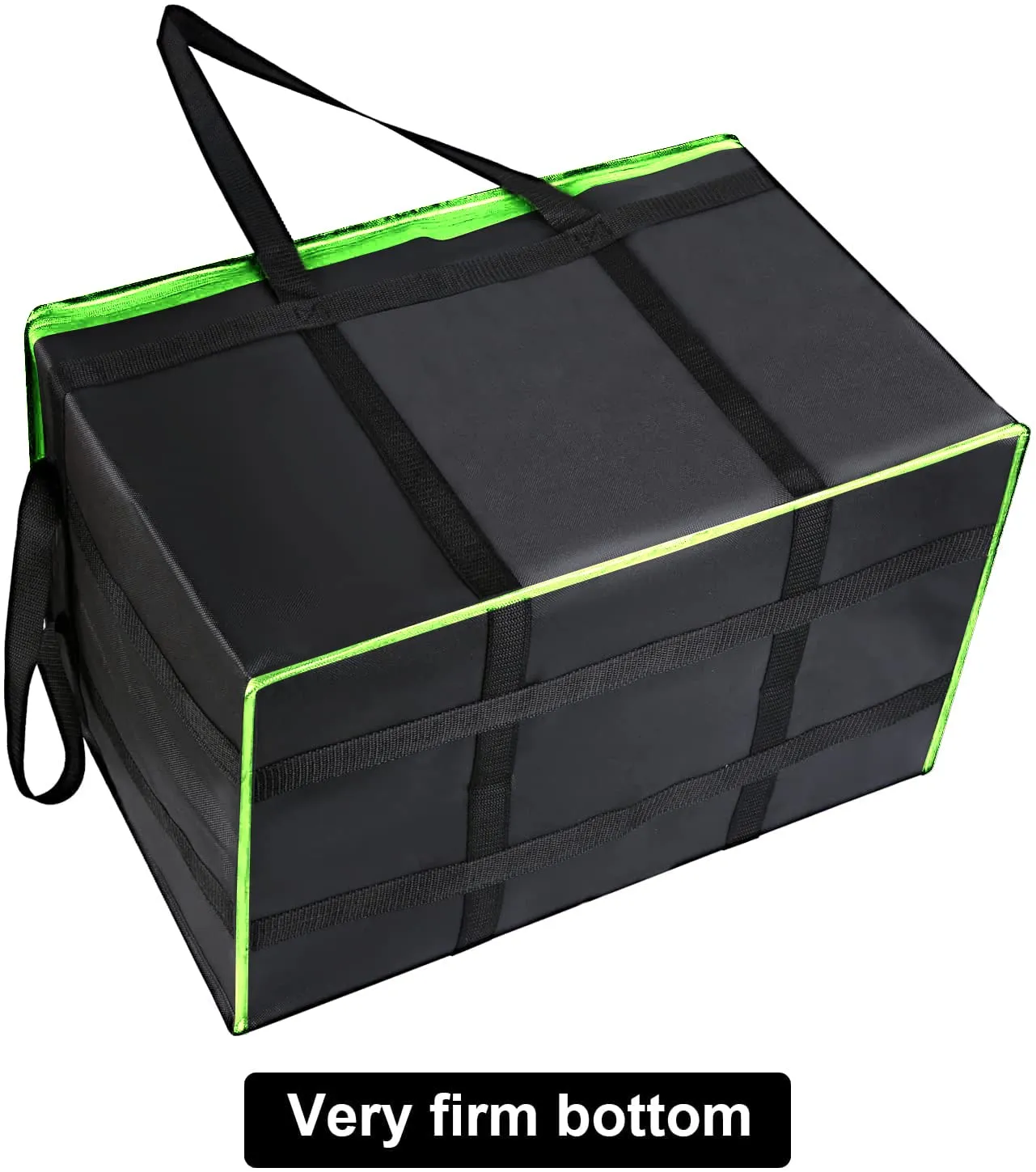 musbus 2 Pack XXXL-Large Insulated Grocery shopping bags, Green, reusable bag,thermal zipper,Collapsible,tote,cooler,food transport hot and cold,camping,Recycled Material delivery groceries