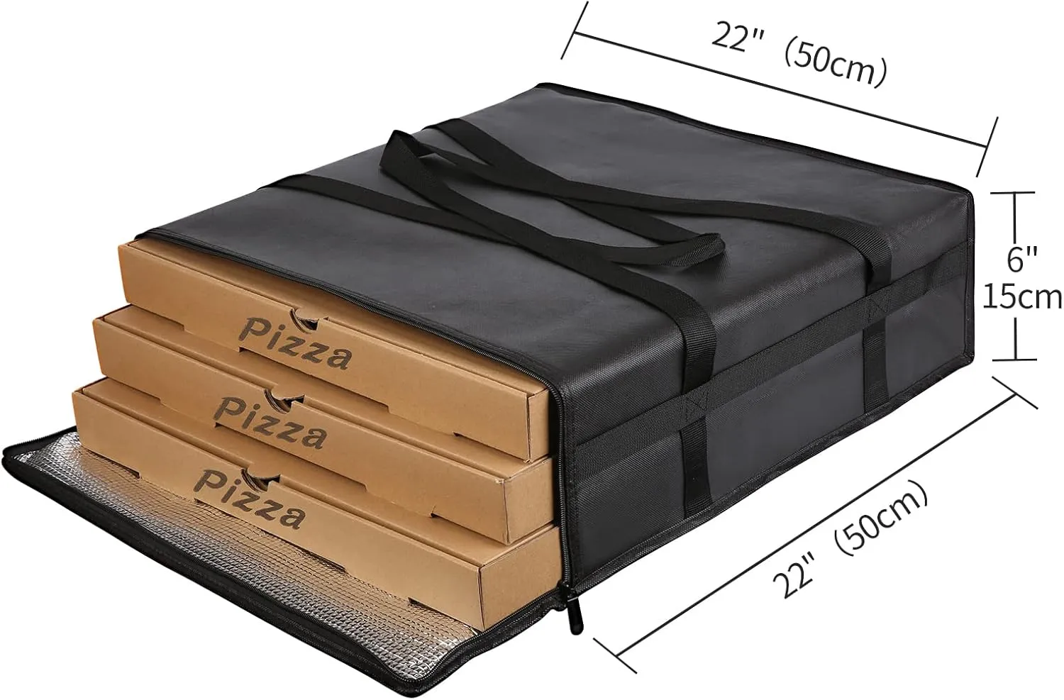 musbus Pizza Bag for Delivery Bag Pizza Carrier Insulated Bags Large for Deliveries, 20x20 inch inches 20 in Food Bag for Personal and Professional Us