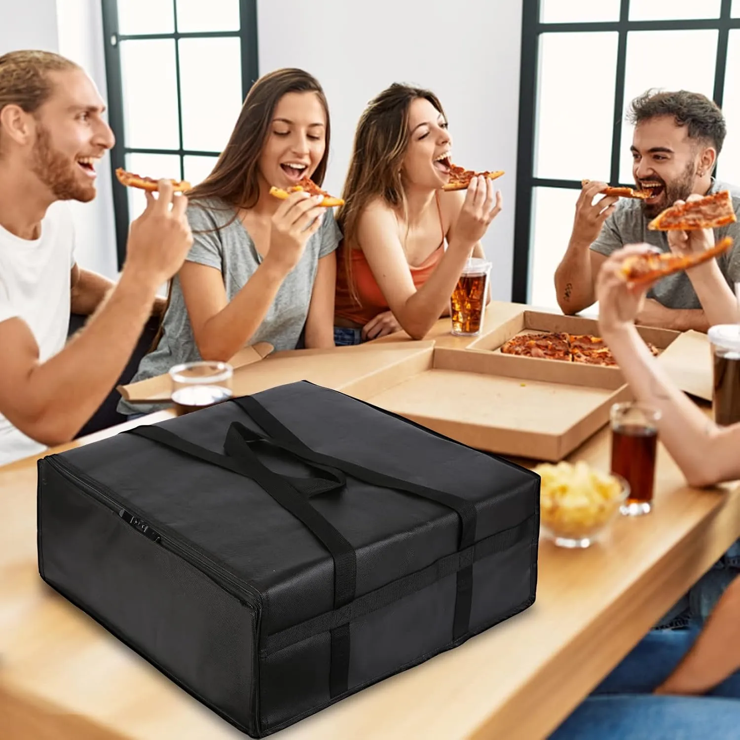 musbus Pizza Bag for Delivery Bag Pizza Carrier Insulated Bags Large for Deliveries, 20x20 inch inches 20 in Food Bag for Personal and Professional Us