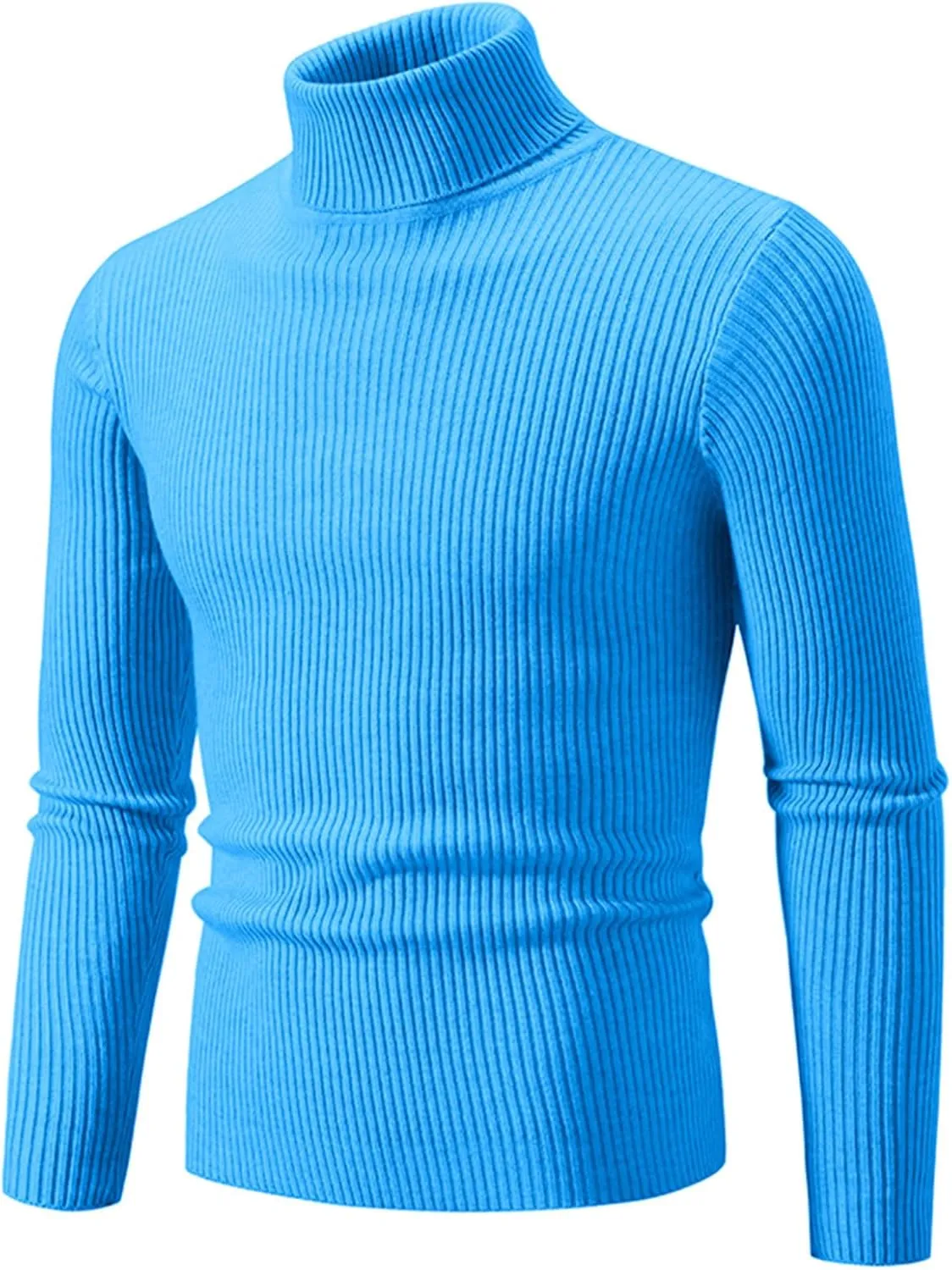 Muscularfit Casual Work Sweaters for Men Long Sleeve Slim Fit Knitted Pullover Thermal Warm Turtleneck Winter Loose Pullover