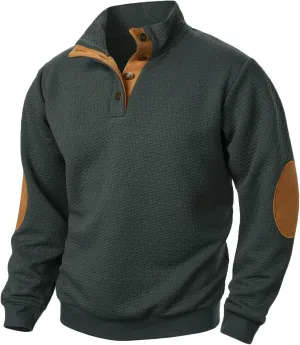 Muscularfit Men's Casual Button-Down Shirts Long Sleeve Vintage Pullover Tops Loose Fit Gym Workout Tee Tops Outfits Clothes