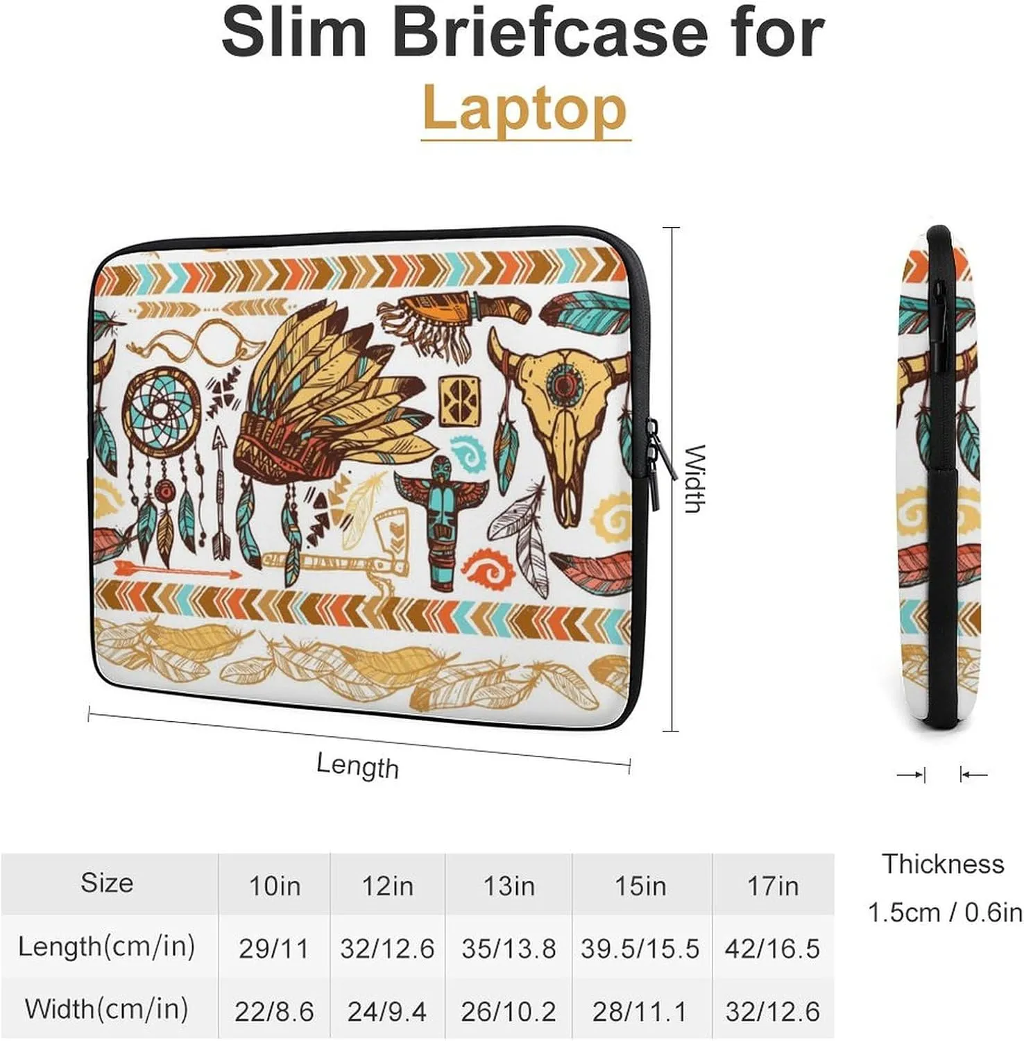 Native Americans Laptop Sleeve Case Computer Handbags Briefcase Carrying Bag for 10/12/13/15/17 Inch Laptops