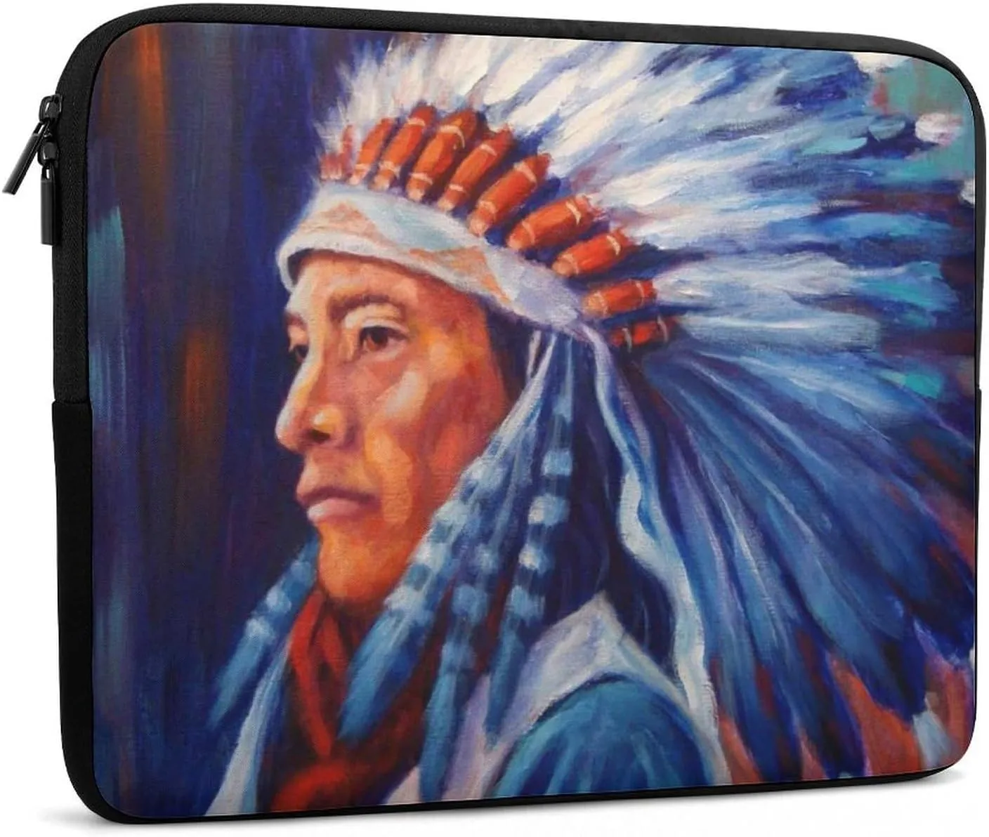 Native Indian Chief Laptop Sleeve Case Computer Handbags Briefcase Carrying Bag for 10/12/13/15/17 Inch Laptops