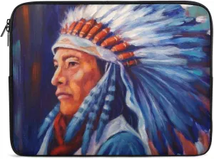 Native Indian Chief Laptop Sleeve Case Computer Handbags Briefcase Carrying Bag for 10/12/13/15/17 Inch Laptops