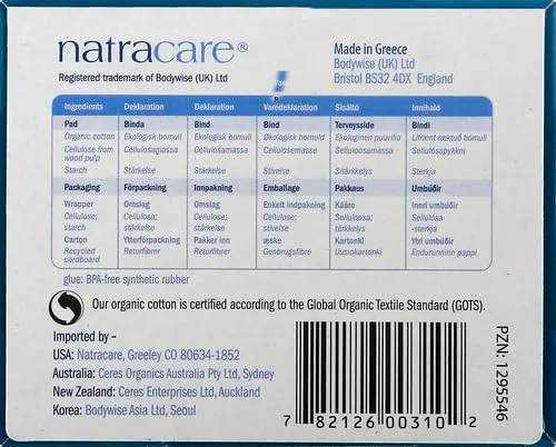 Natracare Slim Fitting Ultra Pads with Wings, Long, Made with Certified Organic Cotton, Ecologically Certified Cellulose Pulp and Plant Starch (4 Pack, 10 Pads Total)