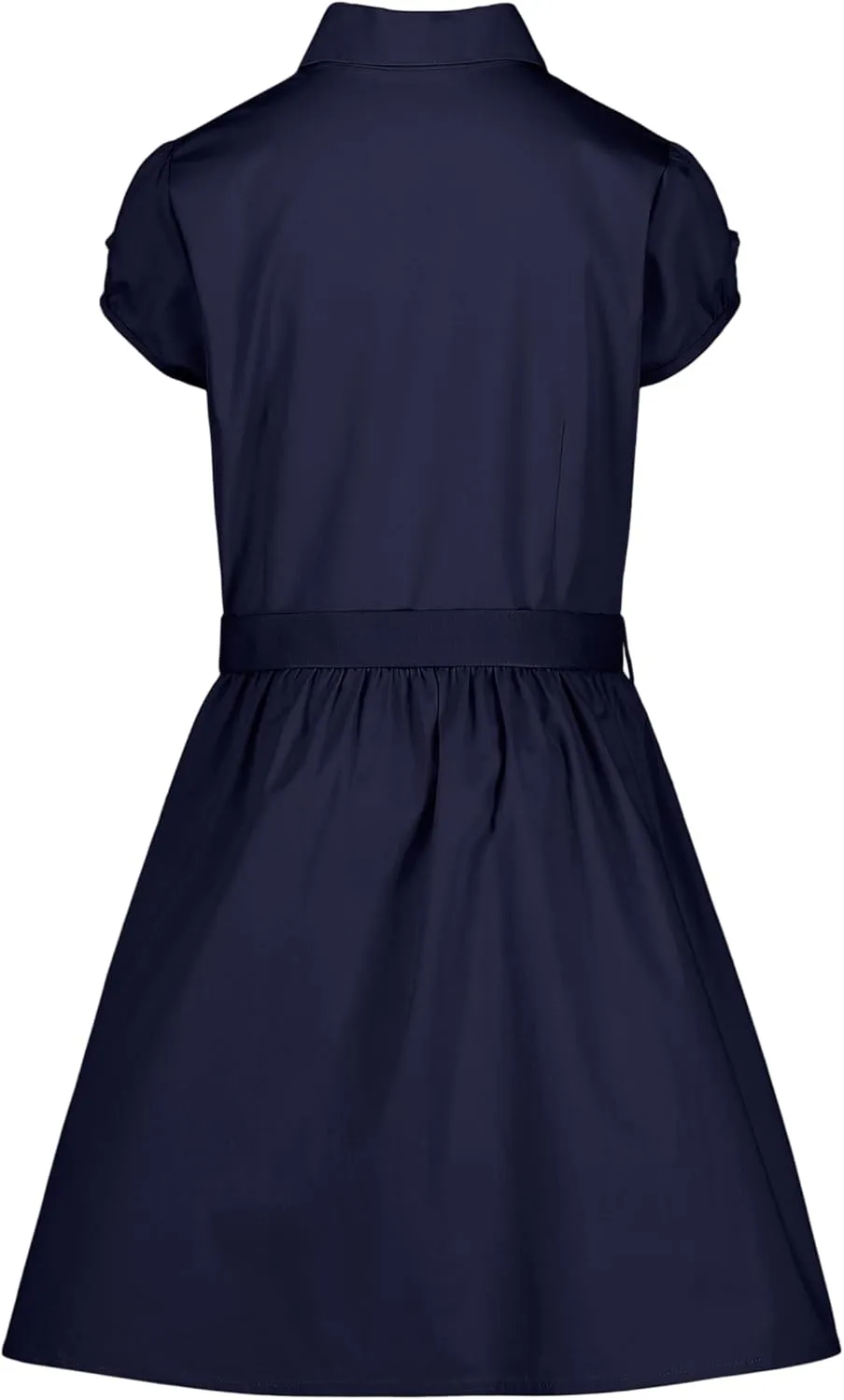 Nautica Girls' School Uniform Short Sleeve Shirtdress
