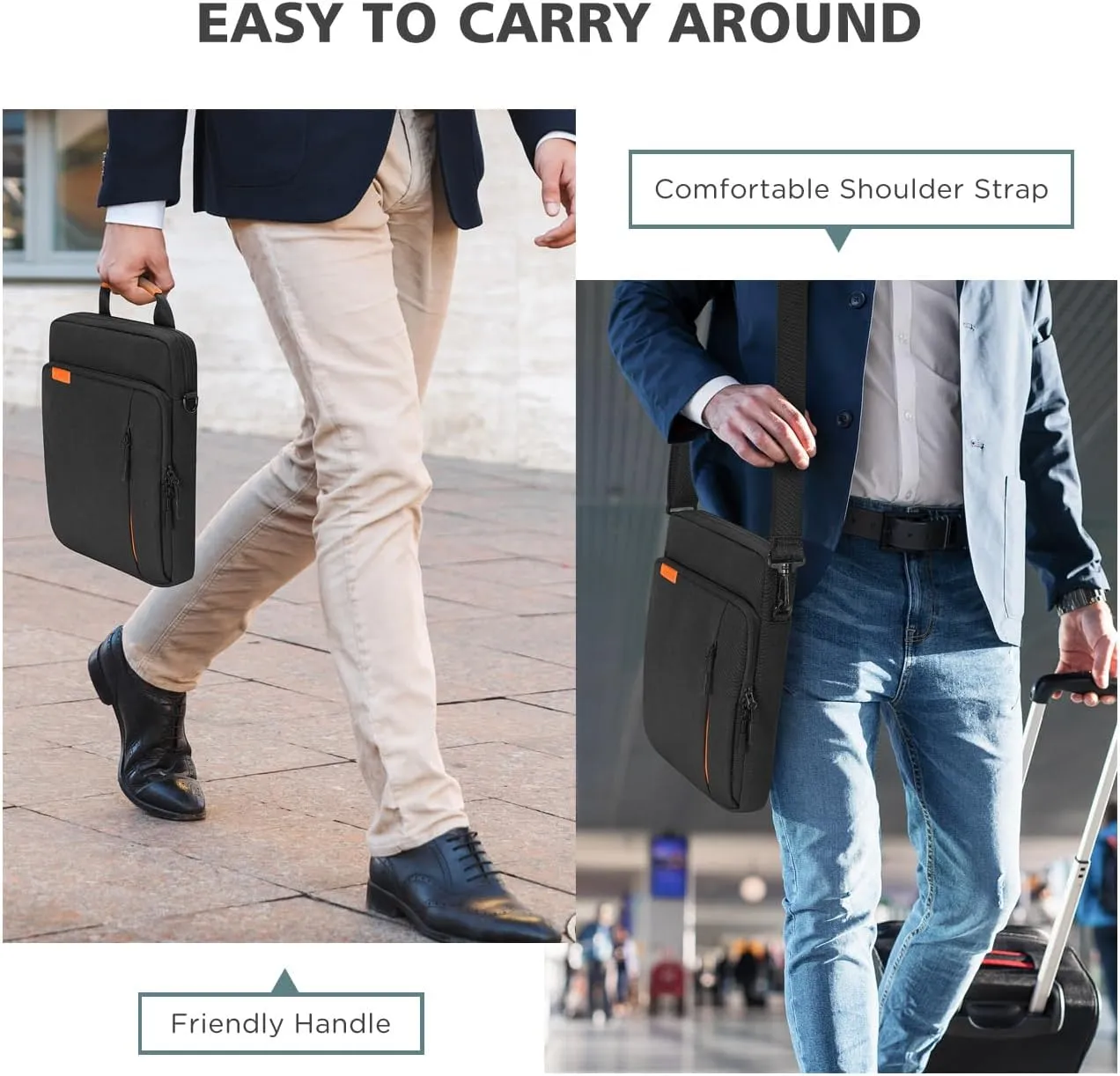 NIDOO 14 inch Laptop Sleeve Bag 13 inch Carrying Case for 14" MacBook Pro M4 M3, Laptop Shoulder Handbag for 13.5" Surface Laptop 6 5/14" Lenovo ThinkPad E14 L14/ ThinkPad X1 Carbon/HP Asus Galaxy