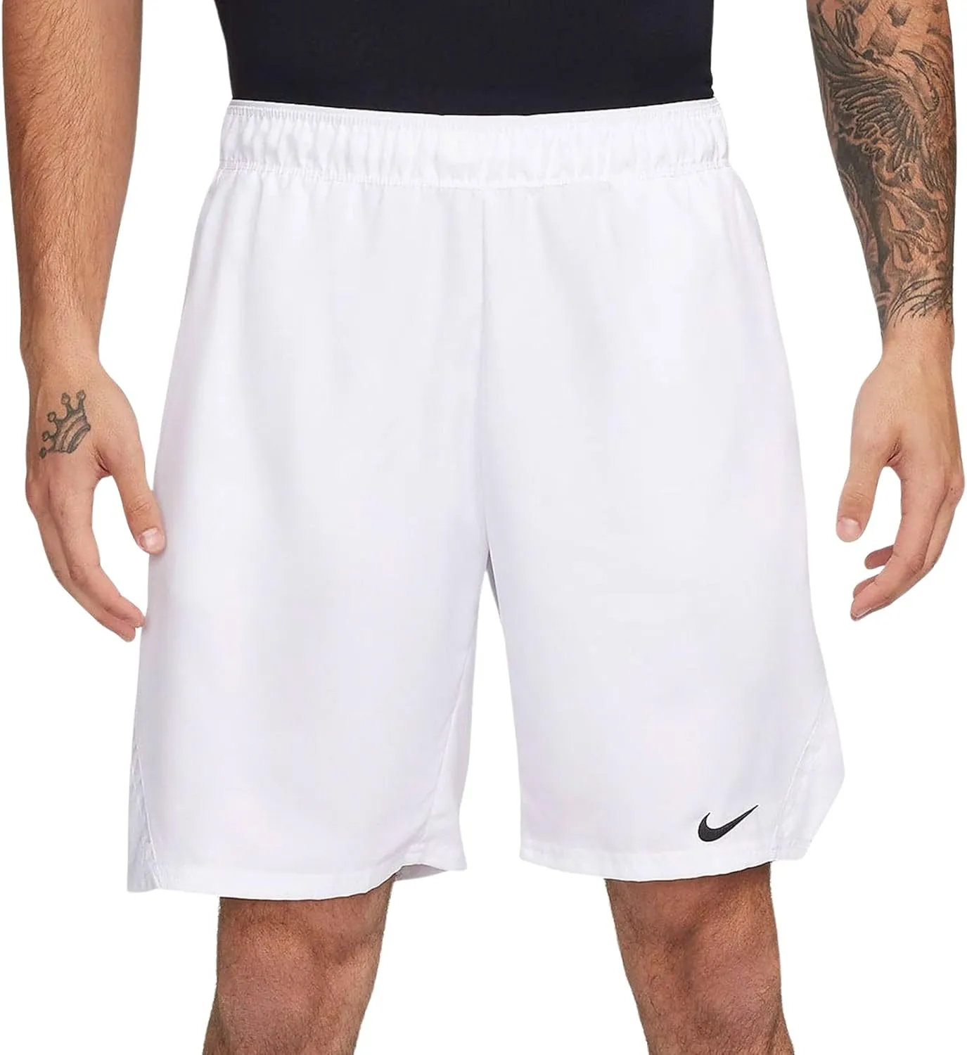 Nike Men's Court Victory Dri-FIT 9" Tennis Shorts, White/Black
