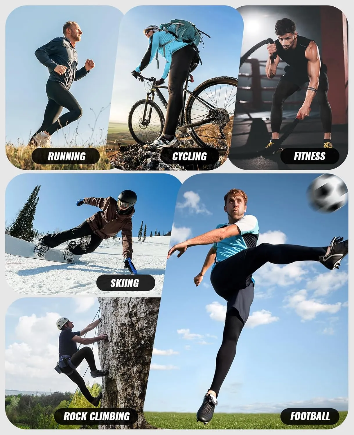 Niksa 1/3 Pack Men's Compression Pants, Performance Athletic Sports Leggings Gym Tights for Running Yoga Workout Sports