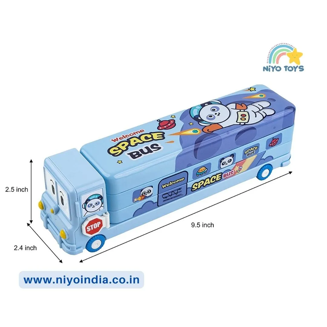 NIYO TOYS School Bus Pencil Box for Kids