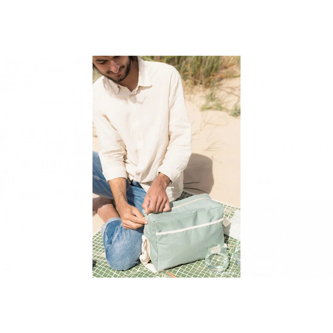 nobodinoz Sunshine XL Rectangular Cooler Bag Eden Green