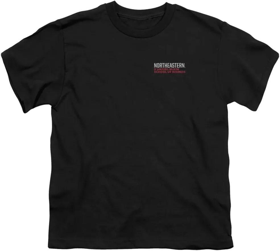 Northeastern University Official D'More-Mckim School of Business Left Chest Logo Youth Kids Boy/Girls T Shirt