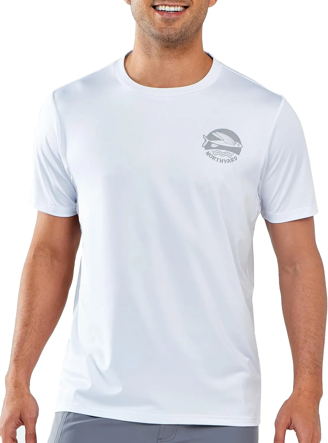 NORTHYARD Mens Rash Guard Shirt UPF 50  UV Sun Protection Short Sleeve Athletic T-Shirts for Men Quick Dry Fishing Beach Swim