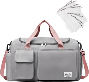 NPBAG Women Travel Duffel, Multi Functional Large Expandable Weekender Carry-on Tote, Gym Workout Overnight Bag, Mommy Hospital Bag for Labor and Delivery