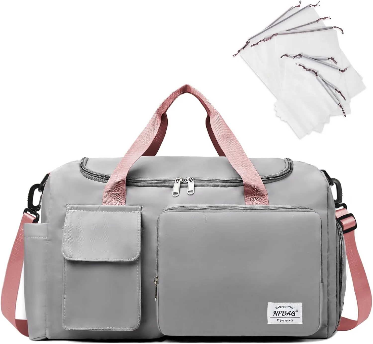 NPBAG Women Travel Duffel, Multi Functional Large Expandable Weekender Carry-on Tote, Gym Workout Overnight Bag, Mommy Hospital Bag for Labor and Delivery