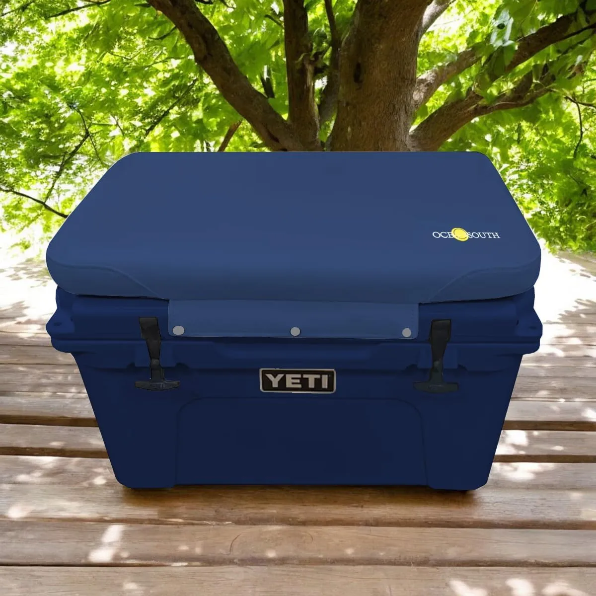 Oceansouth Seat Cushions for Yeti Coolers (Press Stud Fittings) (White, YETI 45) Camping yeti seat Cushion Handle Beach Chair ice Box chests and Coolers Foam Cooler Boat Seats