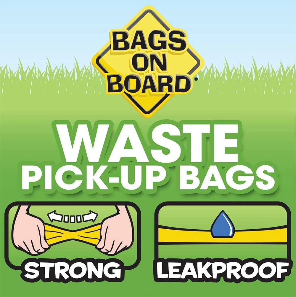 Odor Control Dog Poop Bags and Dispenser | Strong, Leak Proof Dog Waste Bags | 9 x14 Inch Scented Waste Pickup Bags