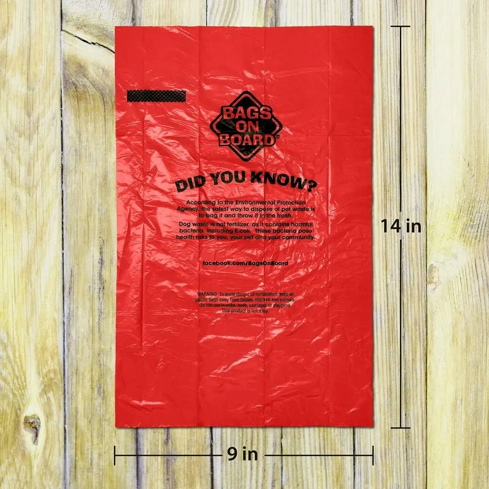 Odor Control Dog Poop Bags and Dispenser | Strong, Leak Proof Dog Waste Bags | 9 x14 Inch Scented Waste Pickup Bags