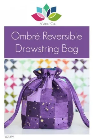 Ombre Reversible Drawstring Bag Pattern