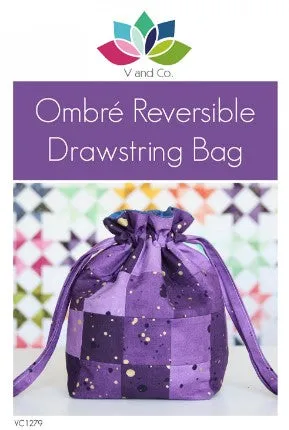 Ombre Reversible Drawstring Bag Pattern
