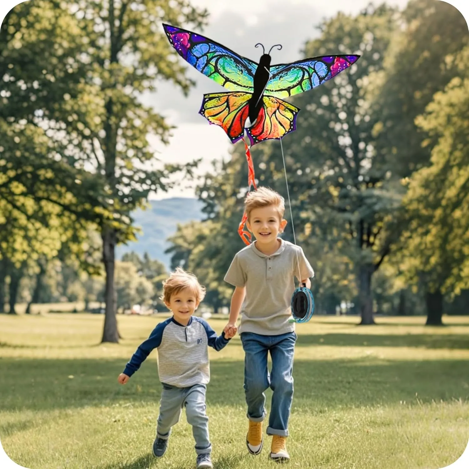 ORGCLDKT-Quadwing Bionic Flying Insect Kite-Butterfly Kite/Dragonfly Kite, Super Easy to Fly with, Ideal for Kids, Adults, Girls, Boys. Kites for The Beach, Grassland, Hiking