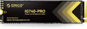 ORICO Industrial SSD 2TB M.2 NVMe SSD, PCIe 4.0 Drive with 7450MB/s Read Speed, TLC NAND, Advanced Data Security and Innovative Heatsink, for Industrial PC, Personal Laptop and PS5 - IG740PRO