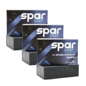 Original Bar, Natural Tea Tree Soap 4oz Bar (3-Pack), Antifungal Properties, For BJJ, MMA, Wrestlers, Grapplers, Men/Women, USA Made Body Soap, For Body Odor, With Charcoal, Lemongrass, Peppermint
