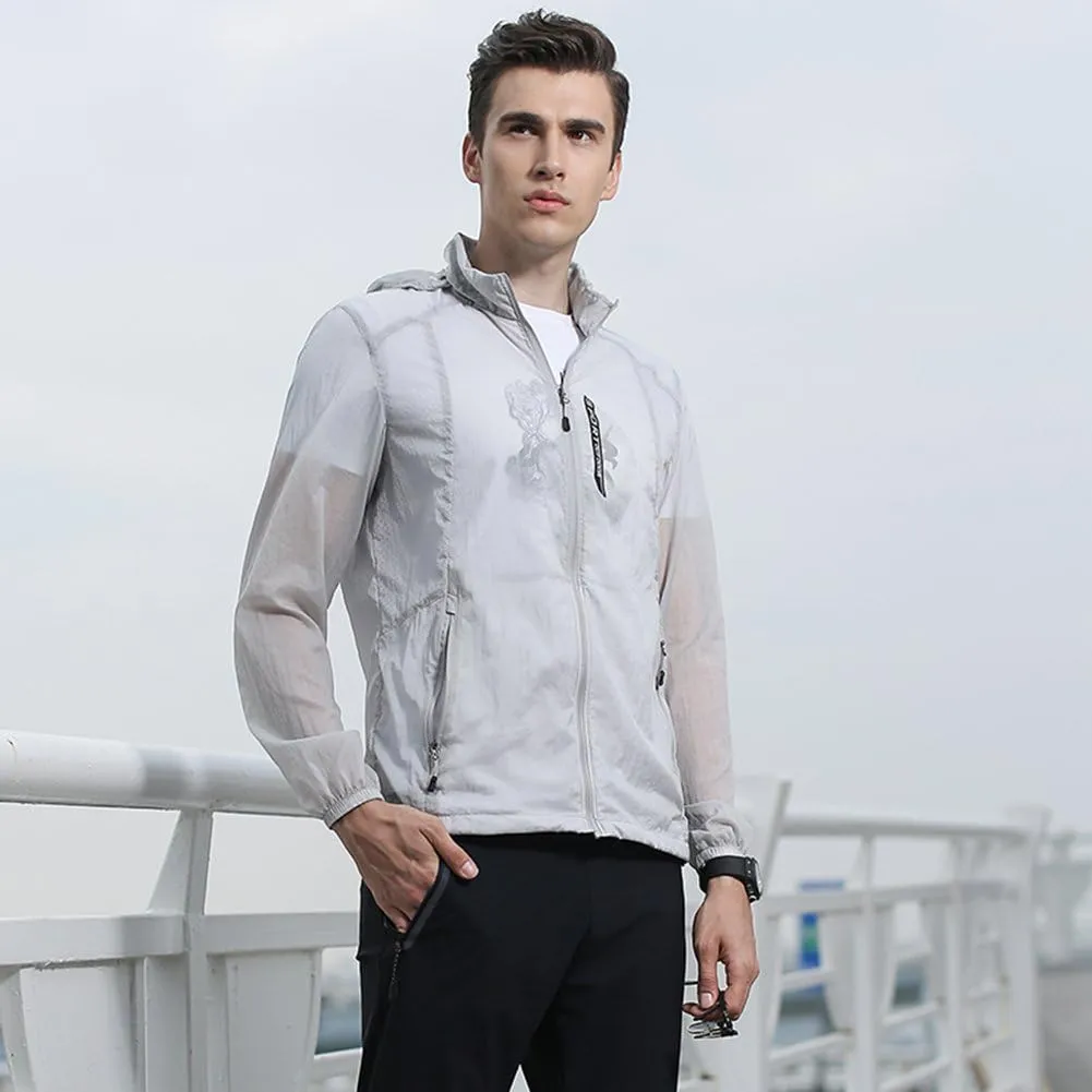 Outdoor UV protection clothing breathable Summer Thin beach sunscreen clothes Men