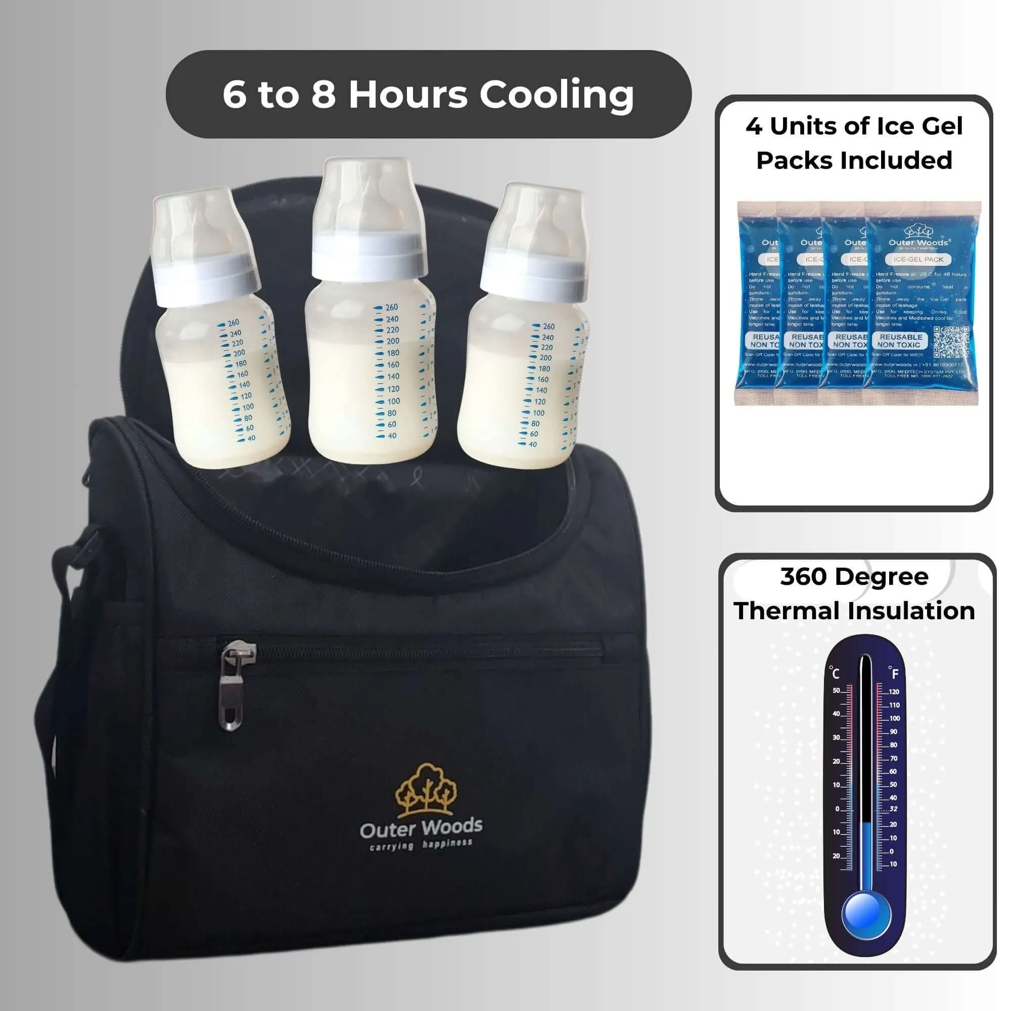 Outer Woods Insulated Breast Milk Cooler Bag