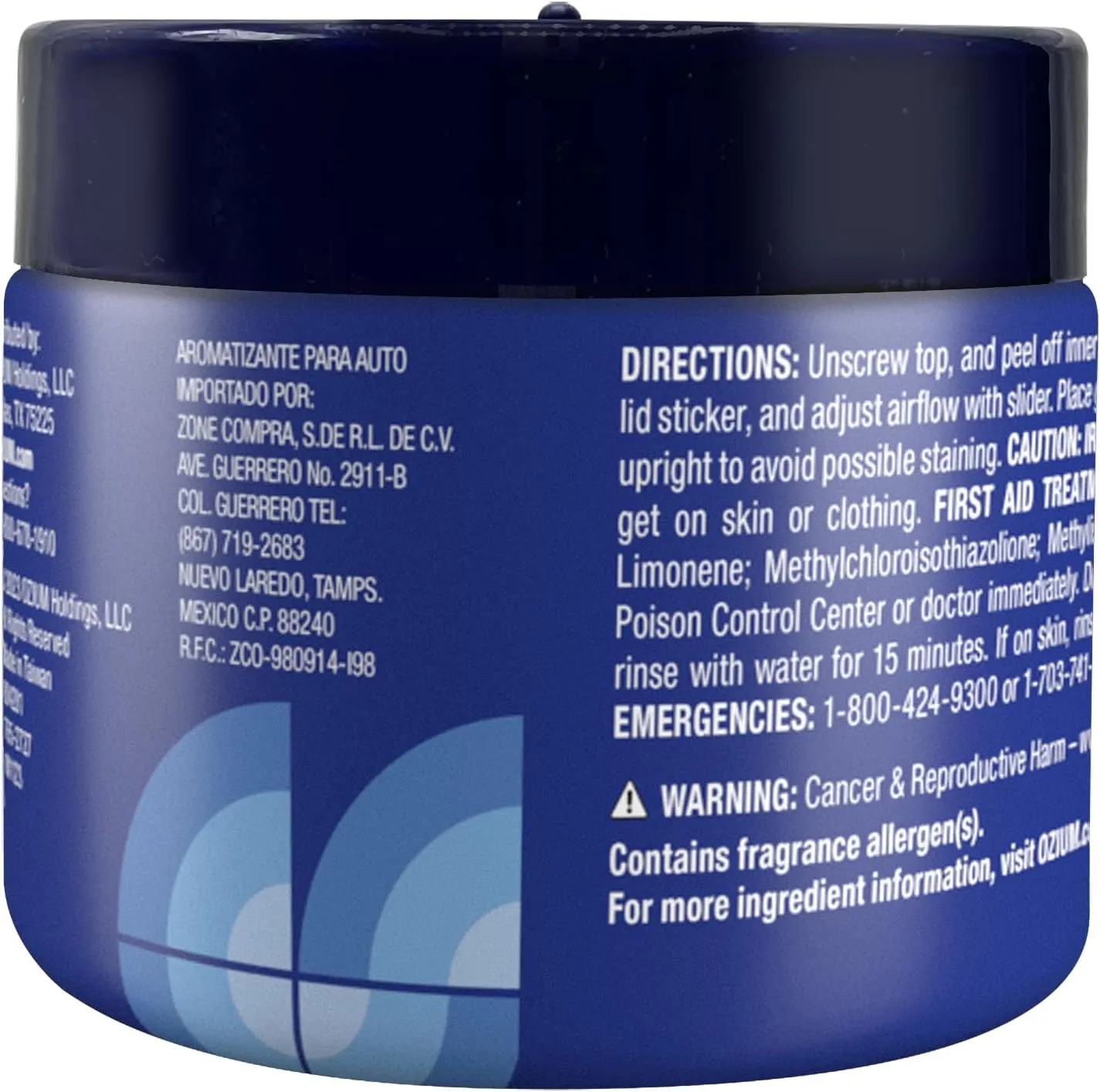 Ozium 4.5 Oz. Odor Eliminating Gel for Homes, Cars, Offices and More, Original, 4 Pack