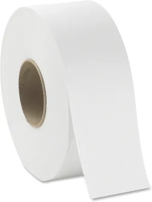 PACIFIC BLUE BASIC® JUMBO JR. 2-PLY HIGH-CAPACITY TOILET PAPER, WHITE, 8 ROLLS PER CASE