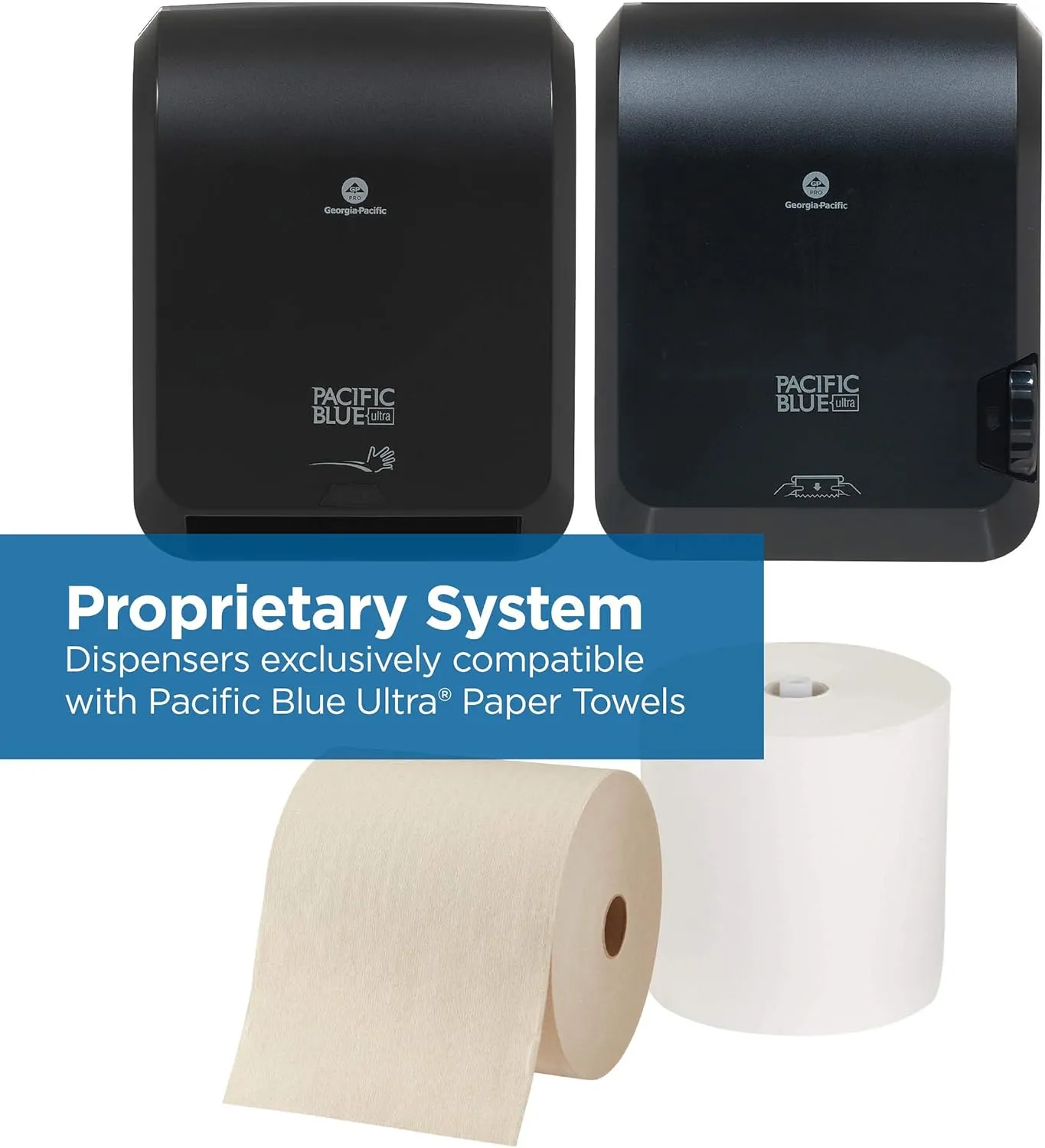 Pacific Blue Ultra 8” High-Capacity Recycled Paper Towel Roll by GP PRO (Georgia-Pacific), White, 26490, 1150 Feet Per Roll, 6 Rolls Per Case