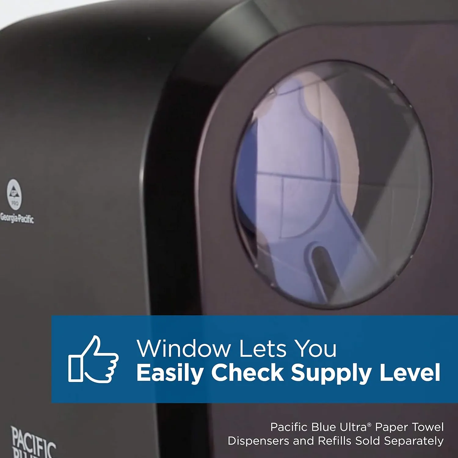 Pacific Blue Ultra 8” High-Capacity Recycled Paper Towel Roll by GP PRO (Georgia-Pacific), White, 26490, 1150 Feet Per Roll, 6 Rolls Per Case