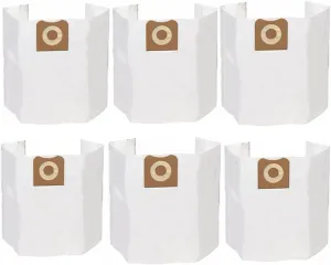 PACK 6 VF3502 Shop Vac Bags Compatible with Ridgid 12 to 16 Gallon Wet Dry Vac High Efficiency Vacuum Bag 23743 Replacement Dust Collector PS12