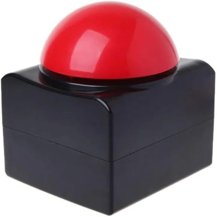 Pack of 4 Game Answer Buzzer Alarm Button Box with Sound Light Party Contest Prop Toy for Trivia Quiz Game
