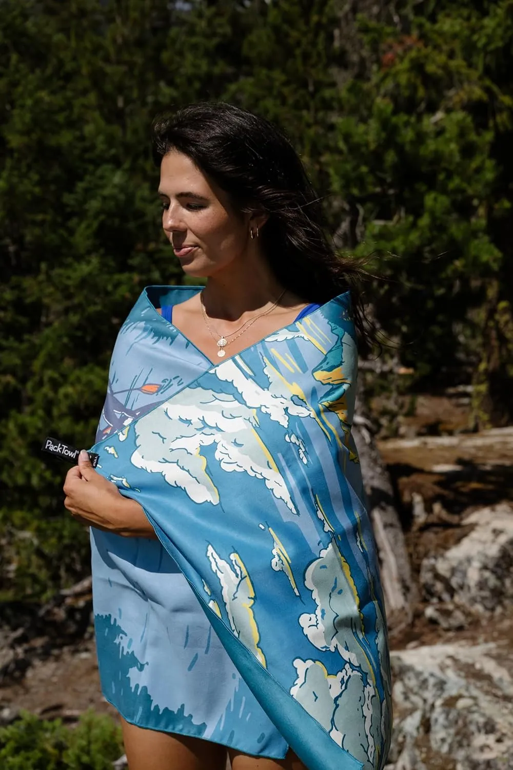 PackTowl Personal Ultralight Microfiber Camping and Travel Towel, Daydream Print, Body