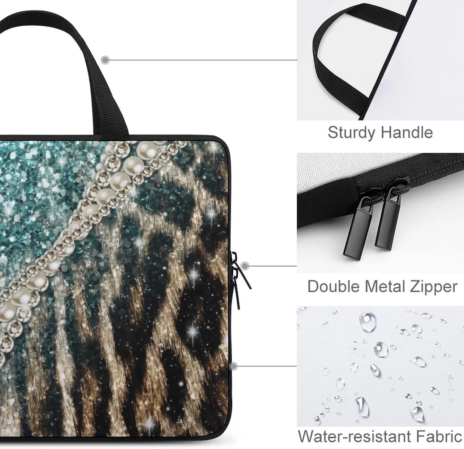 Painted American Flag Laptop Bag Waterproof Dustproof Crack Proof Large Capacity