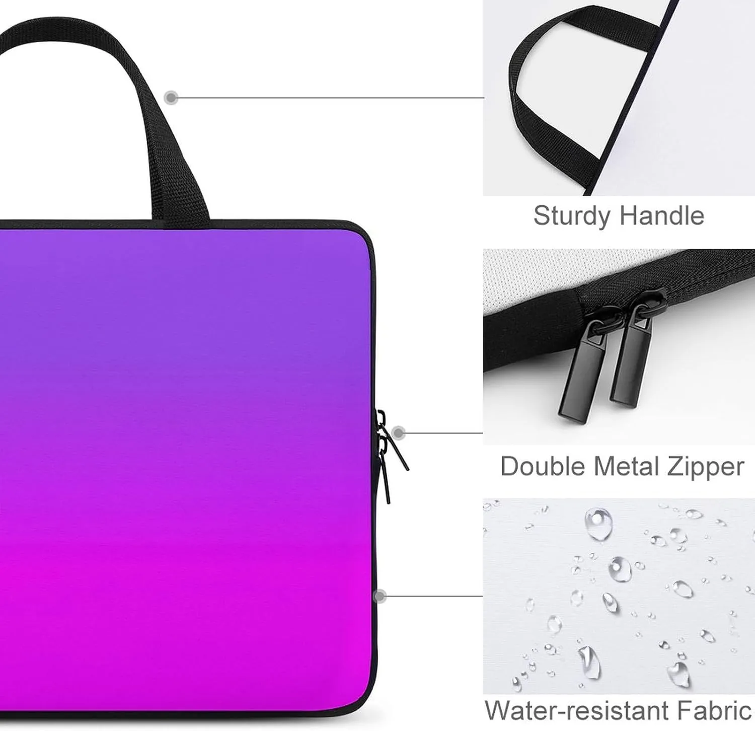 Painted American Flag Laptop Bag Waterproof Dustproof Crack Proof Large Capacity