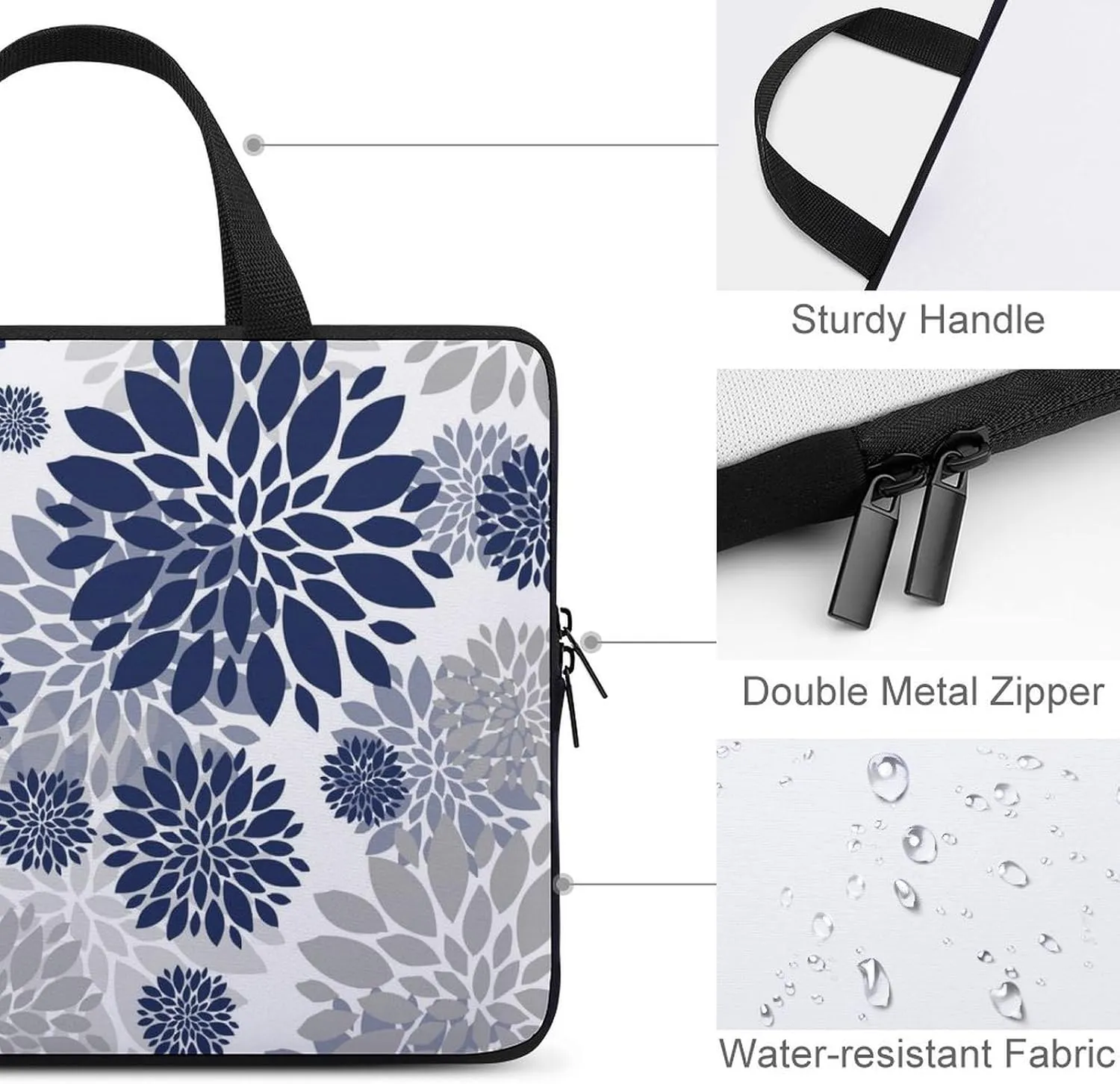 Painted American Flag Laptop Bag Waterproof Dustproof Crack Proof Large Capacity