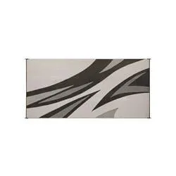 Patio Mat Summer Waves 8X20 Black