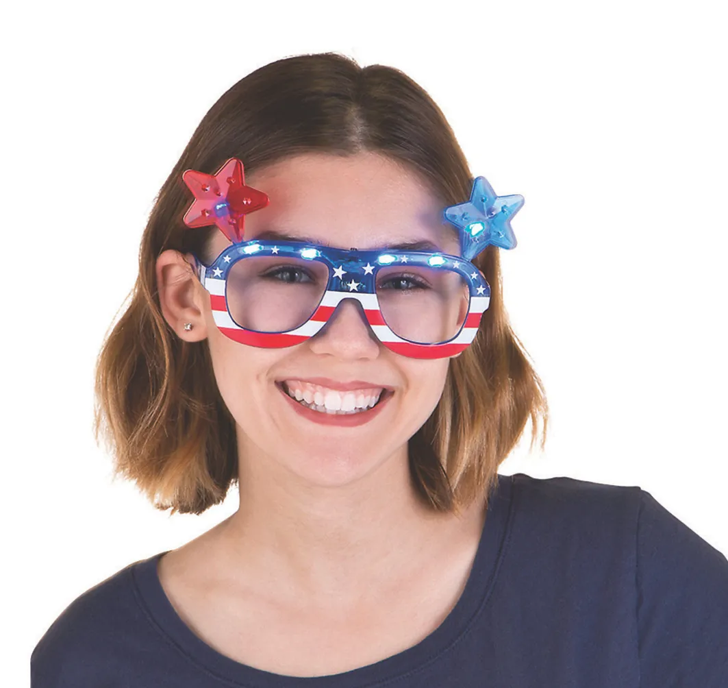 Patriotic Light-Up Glasses