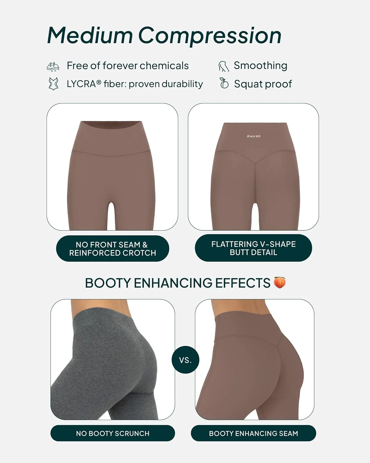 PAVOI ACTIVE Buttery Soft Workout Leggings for Women - High Waisted No Front Seam Gym Leggings Yoga Pants - FlexFlow